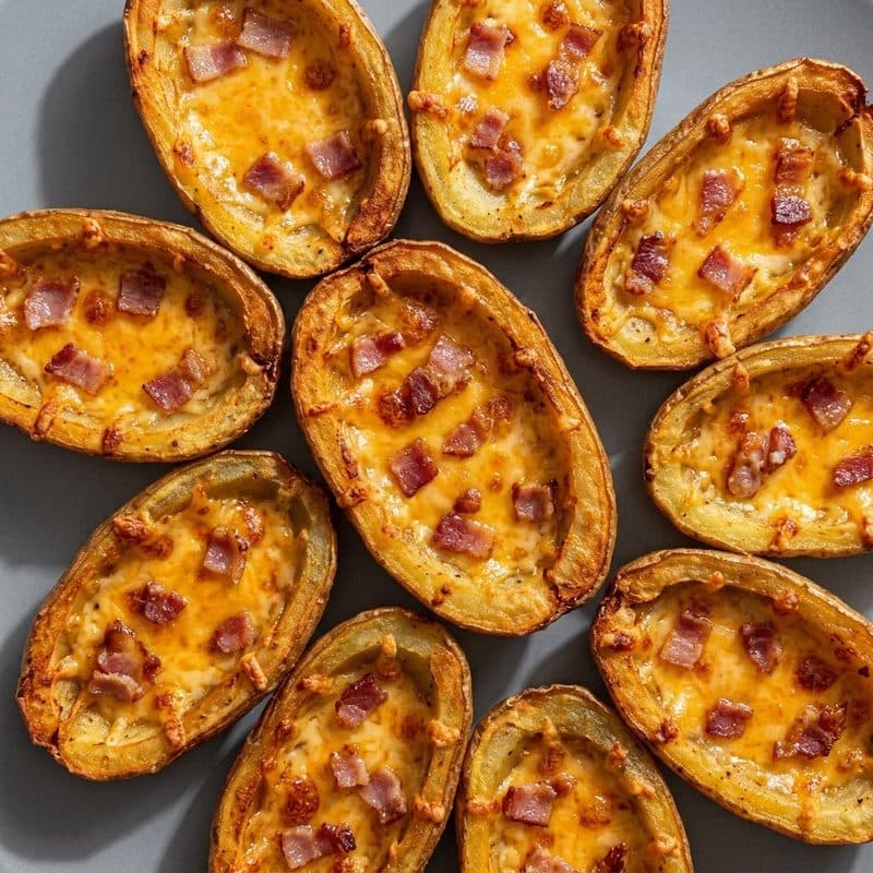 Potato Skins with Cheese & Bacon